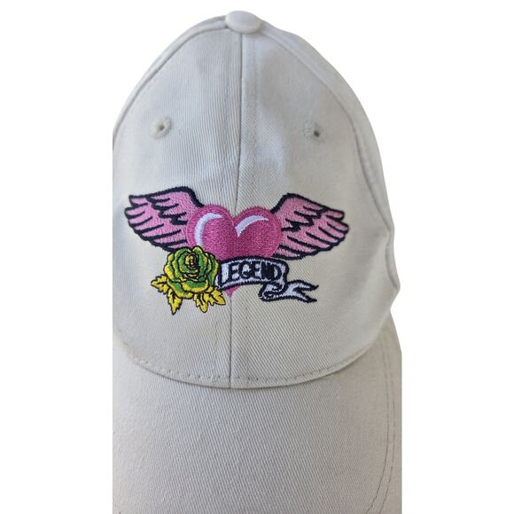Harley Davidson Heart Wings Hat AdjustableTie Back Ponytail Cap Biker Babe main image 9